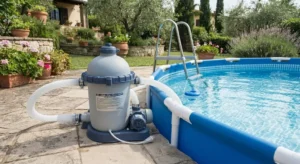 Gruppo filtrante a cartuccia completo di pompa per piscina residenziale