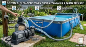 Pompa piscina economica a sabbia per un sistema di filtraggio dell'acqua efficace