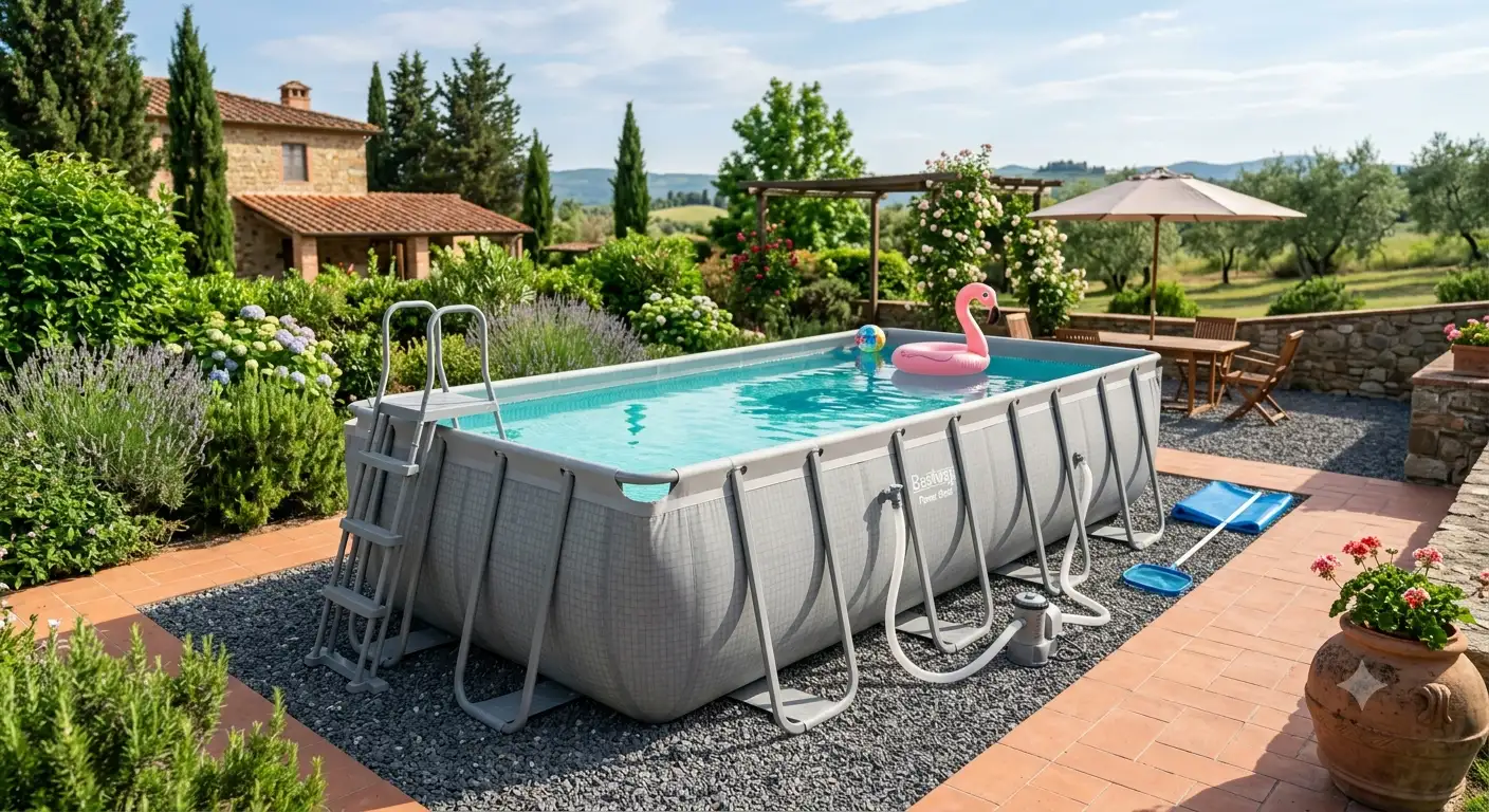 Miglior piscina fuori terra per giardino sotto i 300 euro con struttura in acciaio resistente