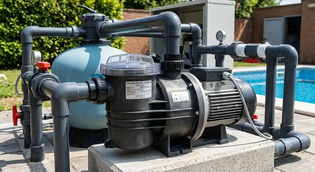 Pompa piscina professionale ad alta efficienza energetica per impianti di filtrazione