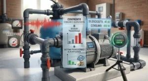 Confronto dei consumi energetici e della silenziosita di una pompa piscina professionale