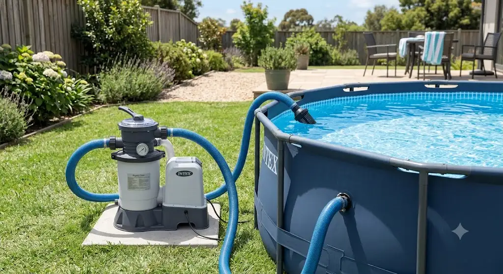 Système de filtration à cartouche pompe Krystal Clear Intex pour piscine tubulaire hors-sol