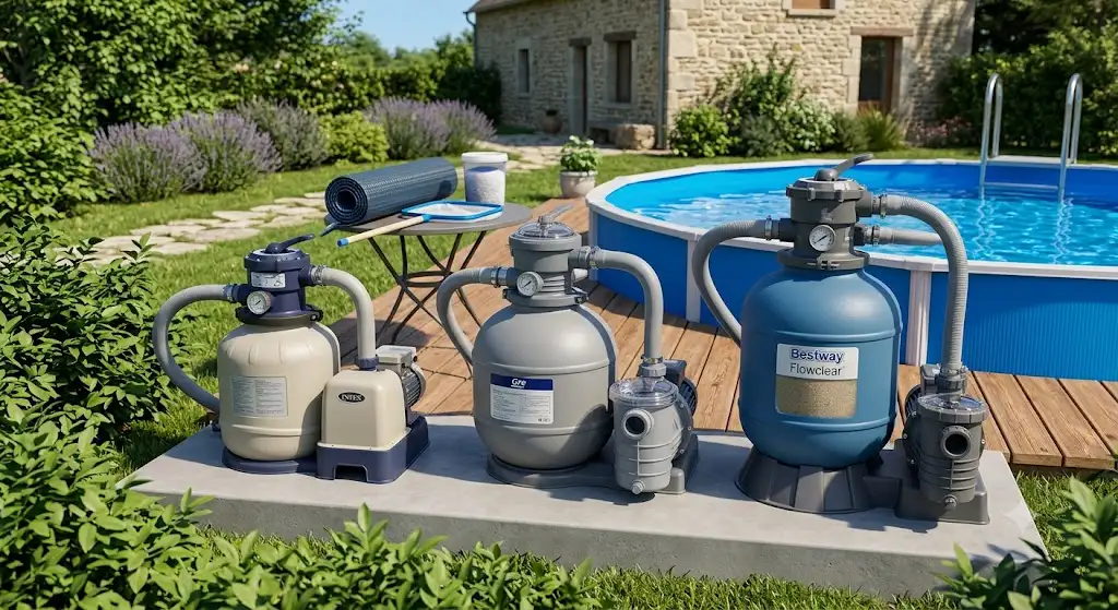 Comparatif des meilleurs modèles de filtre à sable moins de 300 euros pour piscine hors sol